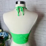 Boutique Neon Green Knit Crop Top Photo 3