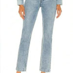 GRLFRND jeans Karolina High Rise Straight Cropped Larchmont light wash 28 denim Photo 0