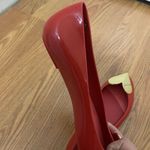 Melissa  Red gold heart jelly Valentine space love slip on rubber flats size US 8 Photo 5