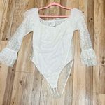 bluebell boutique lace white sheer dot body suit off white size 1X Photo 6