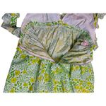 Lilly Pulitzer Vintage 1970s Maxi Dress Green Yellow Floral Photo 8