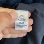 J.Crew  V Neck Navy Long Sleeve Eyelet 100% Cotton Dress Size 14 Photo 5