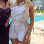 Ramy Brook  White 100% Cotton Collared Sleeveless Nyomi Romper Size XS Photo 12