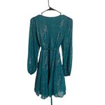 Lilly Pulitzer KALIANNA DRESS *VALENCIA TEAL* METALLIC STRIPE | Long Sleeve | XS Photo 2