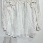 AEOM White Eyelet Lace Blouse Sz S Photo 2
