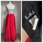Vintage 90s Formal Dress Full Length Ball gown Size 4 Modern Red Prom Photo 6