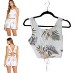 Volcom Coco Ho Tieback Cami Hawaiian Tropical Flower Floral Crop Top Small 4 6 Photo 1