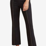 Anthropologie  Essential Crop Flare Pants Black Stretch Knit Size S NWT Photo 0