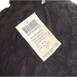 Arden B . Black High Neck Lace Mini Dress with Satin Waist Tie – Size M – NWT Photo 4