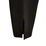 Calvin Klein  Women's Black Dress Pants Size 8 Business Straight Leg Front Slit Photo 4