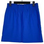 J.Crew  Mercantile Paper Bag Pleated Mini Skirt A Line Pockets 4 Royal Blue #3870 Photo 14