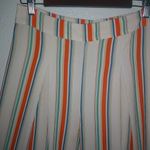 Flying Tomato A. Calin L Whimsical Wide Leg Orange Striped Pants Photo 5