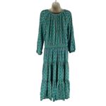 Matilda Jane Turquoise Geometric Age of Aquarius Peasant Dress Size L Photo 7