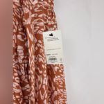 SO , Wrap Midi Skirt, Brown Pink Animal Print, Rayon, Boho Flowy Cottagecore Photo 3