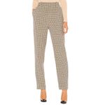 L'Academie The Olivette Pant in Taupe Plaid Size XL Tan Photo 1