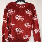 Dr pepper women's Medium fuzzy sweatshirt Red Photo 3