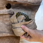 Austin Reed Light Brown 100% Linen Tunic Boyfriend Jacket Lightweight Size 10 Photo 6