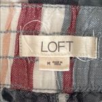 Loft Linen Blend Striped Shorts Medium Blue Red White Elastic Waist Casual Photo 1