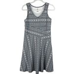 prAna Amelie Black & White Printed Stretch V-Neck Tank Fit & Flare Size Small Photo 4