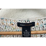 BCBGMAXAZRIA XL Multicolor Knit Cardigan Boho Chunky Sweater Button Up Fairy Photo 8