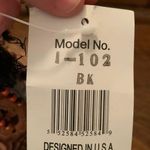 NWT Vintage Satin Leather Bohemian Purse with Beads, Studs & Sparkle (Rare) Black Photo 12