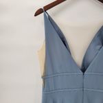 Jenny Yoo Womens Hollis Dress 8 Blue Chambray Luxe Chiffon Bridesmaid Wedding Blue Photo 4