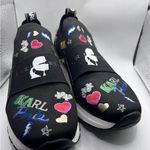 Karl Lagerfeld  MATTIA Embroidered Logo Eiffel Tower Etc Knit Shoes Wm's 8.5 Photo 5