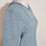 Eddie Bauer Light Blue Fleece Sweater Hoodie Size Medium Preppy Blue Pullover Photo 4