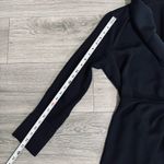 Mango Women Black Long Sleeve Lapel Collar Wrap Casual Short Dress Size 8 Photo 11