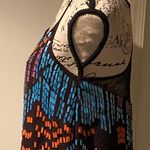 Multicolored Beaded Handkerchief Hem Sleeveless Top Multiple Photo 3