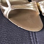 Nine West Gold Tone Open Sling Back Heeled Sandals Photo 7