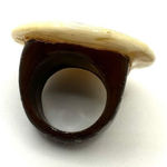 Abalone circle cocktail ring Photo 0