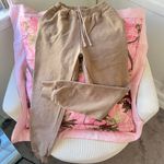 Good American high waisted tan brown sweatpants / joggers by Photo 0
