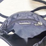 The Sak  Black Crochet Stripe Mini One Shoulder Crossbody Handbag Photo 2