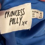 Princess Polly Blue Merrin Crop Top Cut-Out Back Lined Short Sleeve S Photo 6