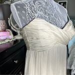 Amsale 100% Silk Empire Waist Maxi Dress Beige Wedding Guest 2 – Quiet Luxury Photo 5