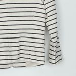 Ann Taylor Womens Petite Striped Blazer Jacket Cream Black Button Front Size 0P Photo 8