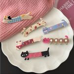 5PCS Cat Kitty Kitten Cat Lover Hair Clip Set Black Photo 3