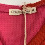 Grace Emma Top Medium Pink Thermal Long Sleeve‎ NWT Y2K Retro Photo 2