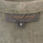 L ONeill Design Boho Linen Sleeveless Tunic Dress Green Earthy Cottagecore Small Photo 4