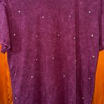 Edge  Maroon Short Sleeve Top with Studs sz large Photo 1