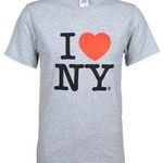 Rafia Tees USA I Love New York T Shirt Grey  Photo 1