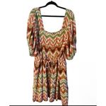 Ashley Stewart Women's Square Neck Printed Gauze Dress Size 18/20 Oversized NWT Photo 3