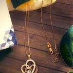 I Love You For Always & Forever Sterling Silver Rose Gold Cz Heart Necklace Photo 0