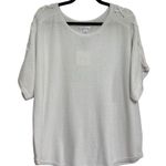 Croft & Barrow NWT  Kohls Cotton Blend Sweater Tee in Bright White - Size XL Photo 0