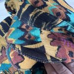 Jane Ashley VTG  Gauze Top Blouse Button 3/4 Sleeves Beaded Western Aztec Artwear Photo 8