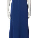 Aidan Mattox Blue Lace V-Neck Evening Gown Women’s Size S Elegant Long Dress Photo 0