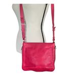 Fossil - Pebbled Leather Rose Pinkish Red zipper around expand Crossbody H… Photo 2