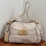 B Makowsky B. MAKOWSKY Beige Cream 100% Genuine Leather Hobo Purse Shoulder Bag Photo 0