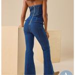 Altar'd State NEW Altar’d State Strapless Denim Jumpsuit Size Large NWT Photo 2